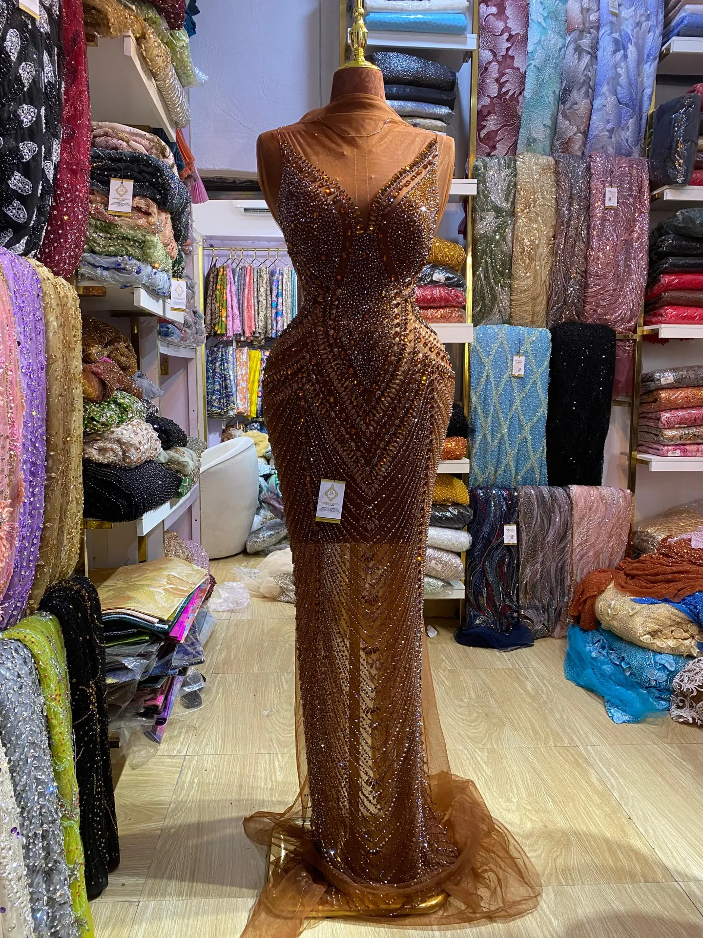 ỤZỌ Silver Panel Dress Fabrics