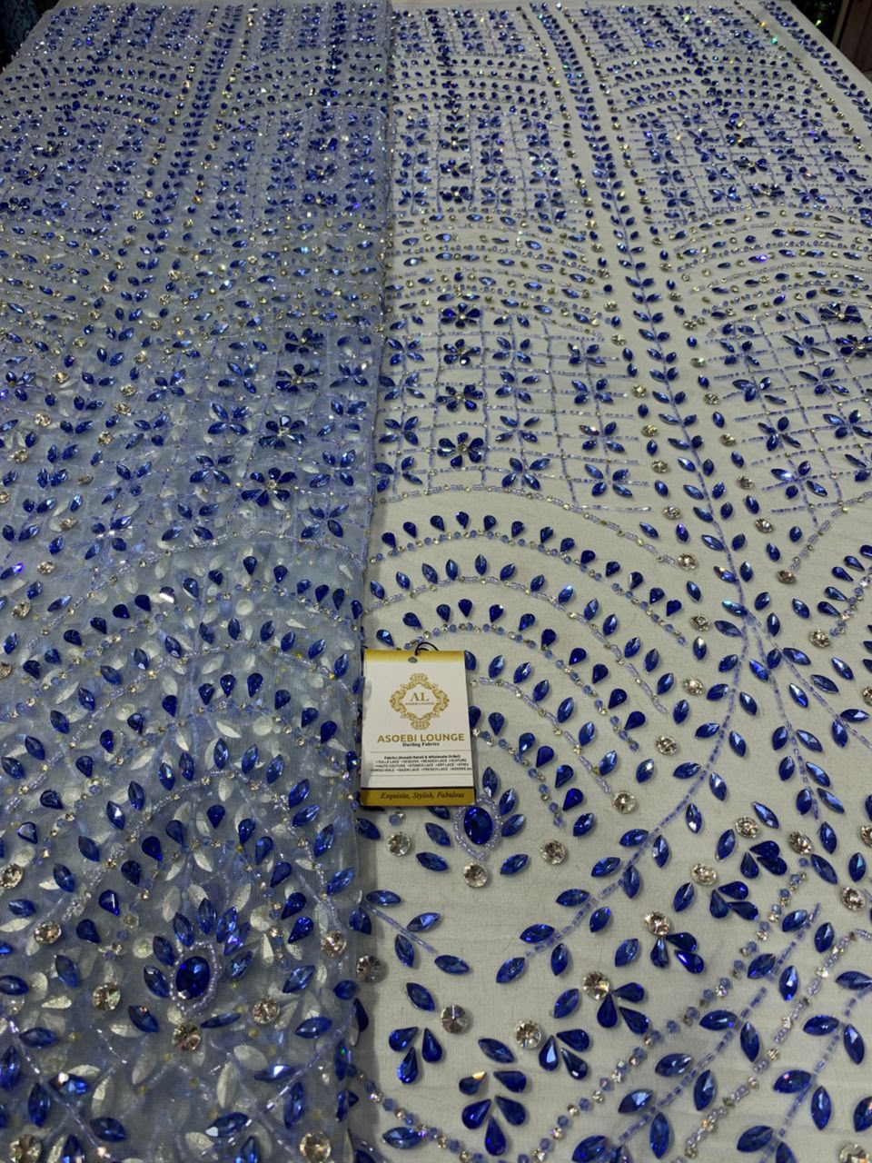 LADY Silver Luxury Crystal Fabrics