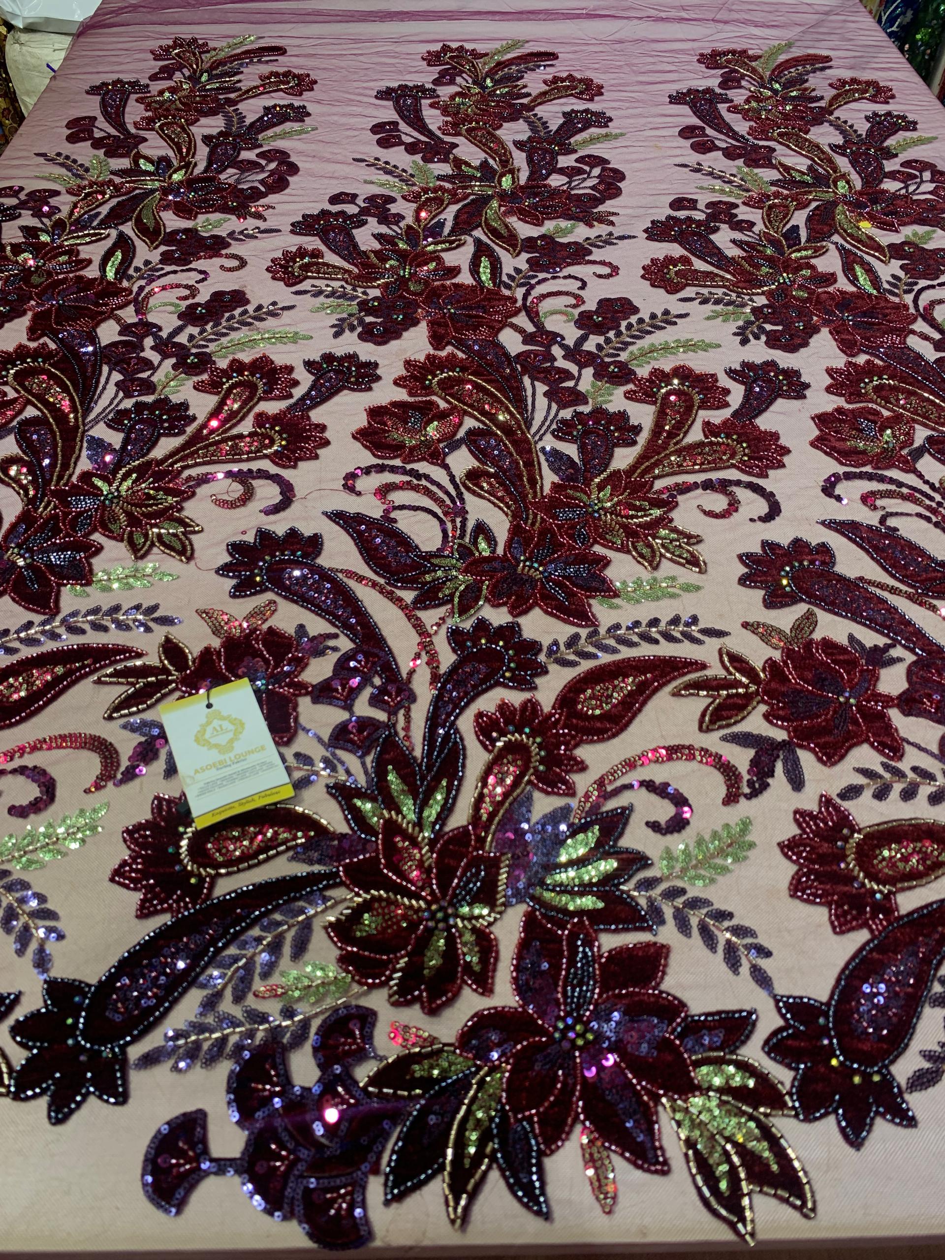Sophia beaded Fabric thumbnail 2