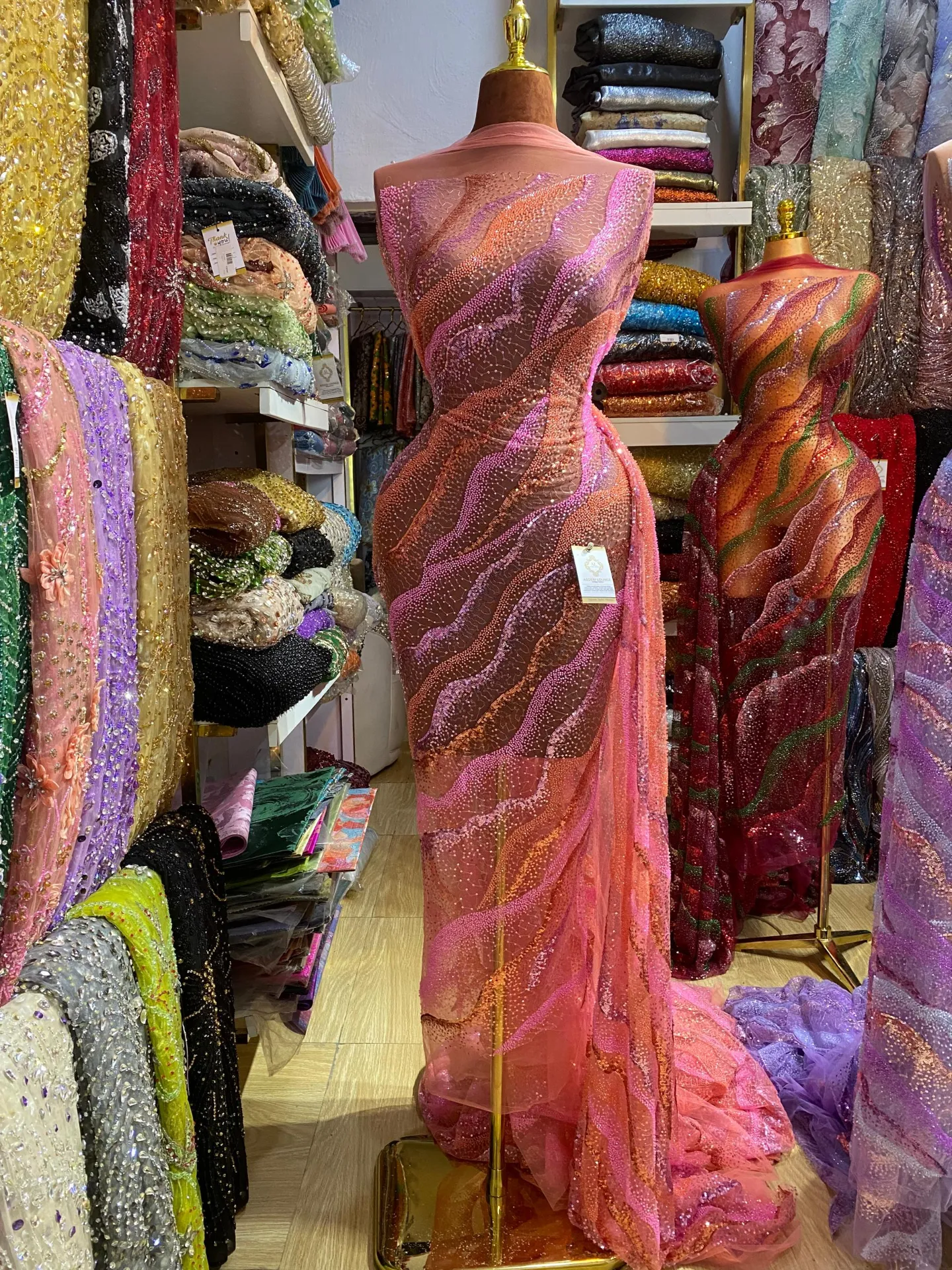 Lubna Beaded Fabric thumbnail 2