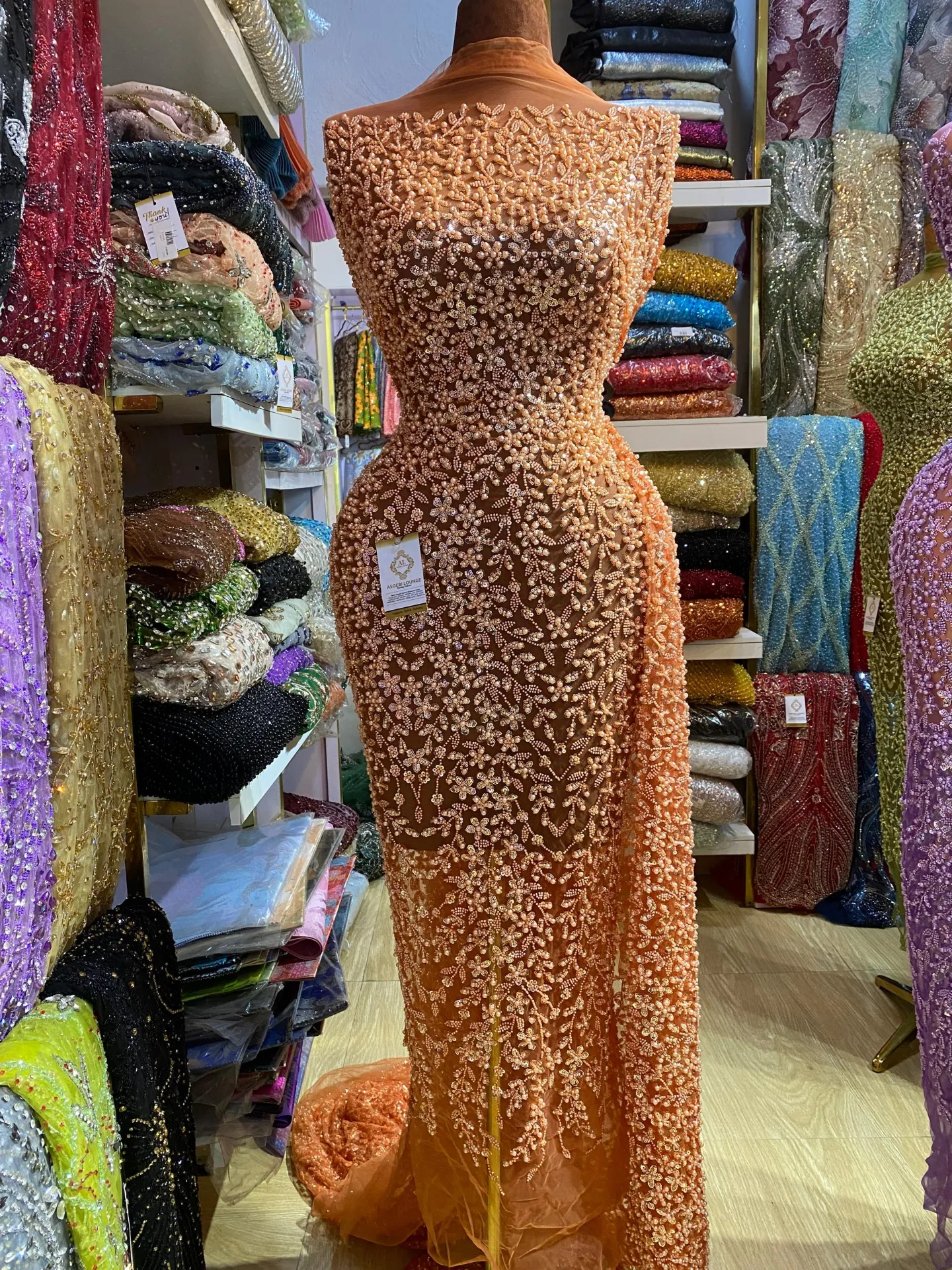Aliya Beaded Fabric thumbnail 2
