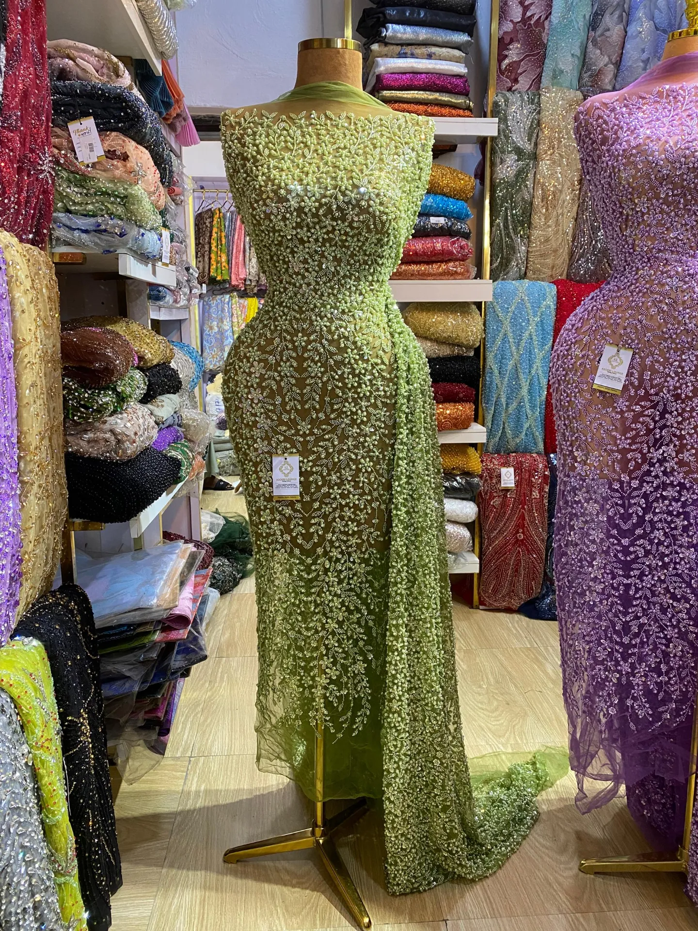 Husna Beaded Fabric thumbnail 2