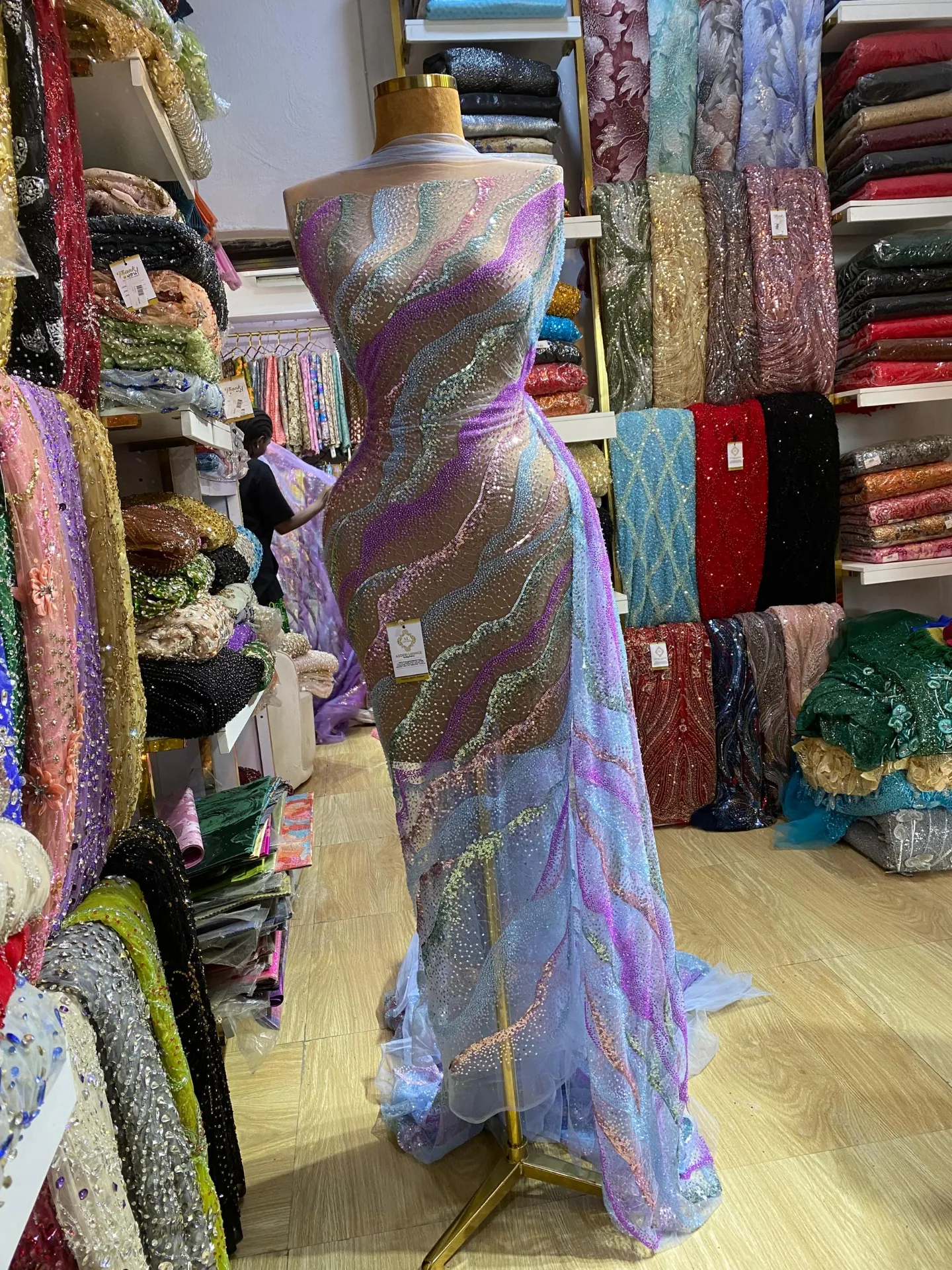 Rayyana Beaded Fabric thumbnail 2