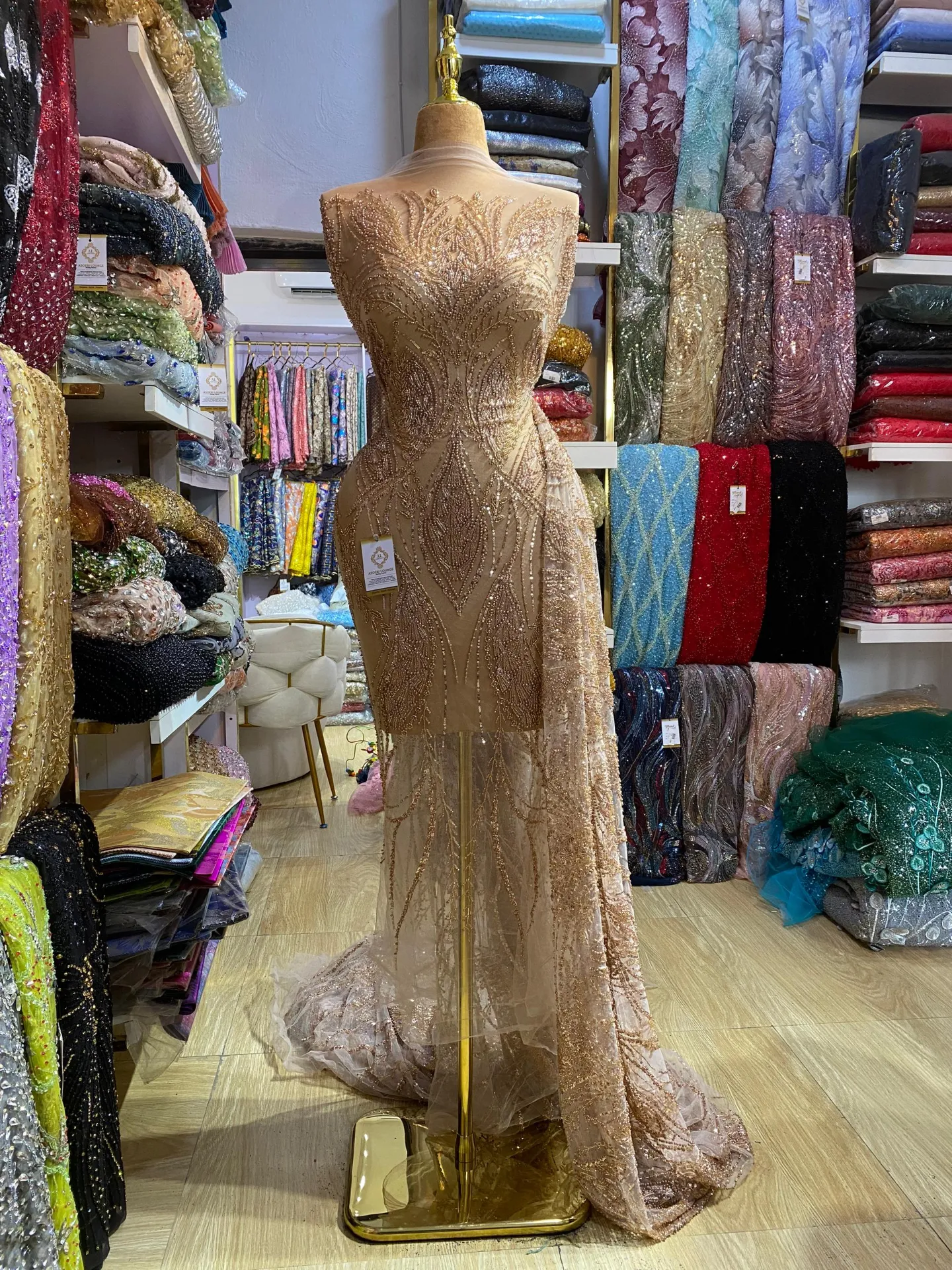 Habiba Beaded Fabric thumbnail 2